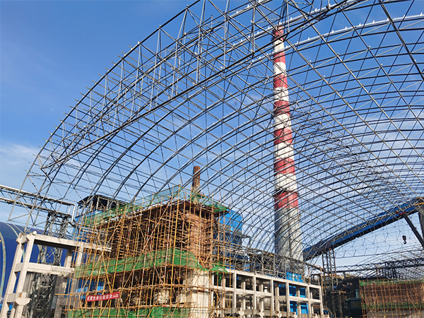 Industrial Pipe Truss Building